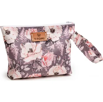 T-TOMI Small Baggie Grey flowers
