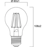 Sylvania E27 filament LED žárovka 2,3W 2700K 485lm
