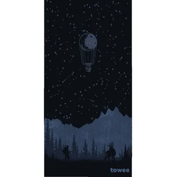 Towee Rychleschnoucí osuška BACKPACKER, 80 x 160 cm, černá