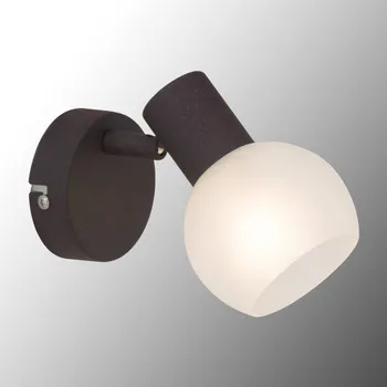 Lampička Brilliant Kontrastní nástěnné světlo Gabon hnědá,bílá alabastrová 1 x 40 W