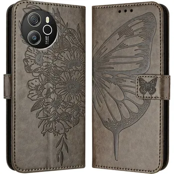 Příslušenství pro tablet VSECHNONAMOBIL 81064 ART BUTTERFLY Peněženkový obal pro Blackview Shark 8 šedý