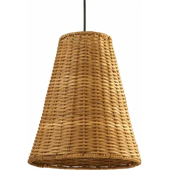 LEDS-C4 Caribe závěsné světlo z ratanu, Ø 260 cm ratan přírodní, černá 1 x 40 W - Doprava zdarma