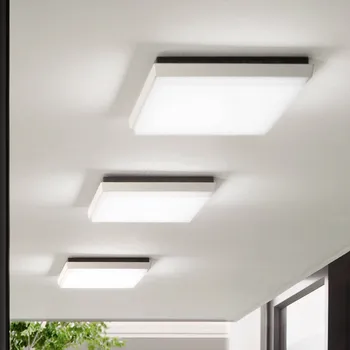 Lampička Fabas Luce LED venkovní stropní svítidlo Desdy, 30x30cm, bílá bílá, šedá LED celkem 30 W - Doprava zdarma