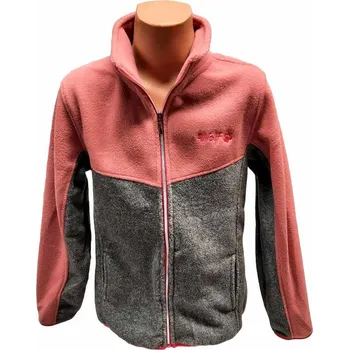 Dívčí mikina Dívčí fleecová mikina Wolf B2245 šedá se starorůžovou