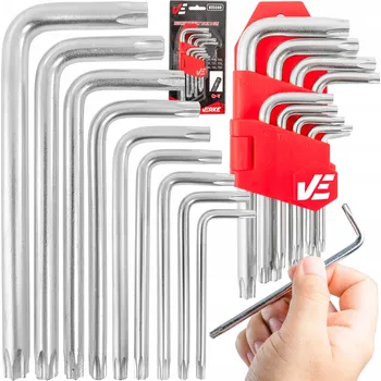 Klíč Sada klíčů TORX krátké 9ks, Verke V35500