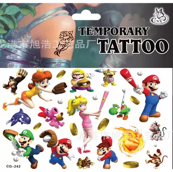 Odstranitelné tetování Dětské dočasné tetování - SUPER MARIO BROS. (3) (Značka: TAKARA TOMY)