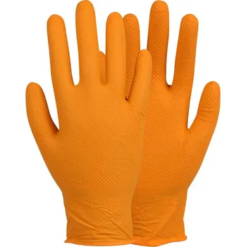 Pracovní oblečení Nitrilové rukavice Cofra EAGLE-NIT jednorázové * Barva: Oranžová, Velikost rukavic: 10 Kvalitní nitrilové rukavice