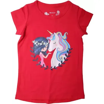 Dívčí tričko Dívčí tričko Wolf S2410A červené