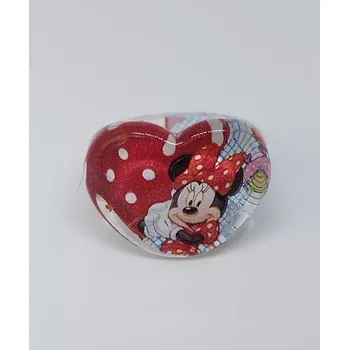 Prsten Prstýnek - MICKEY MOUSE SRDÍČKO - MINNIE MOUSE 3 - S vadou (Značka: ZHEJIANG)