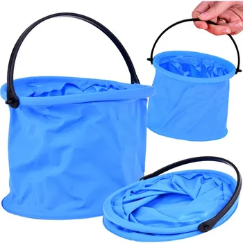 Hra na zahradu Skládací kbelík na pláž nebo zahradu MODRÝ