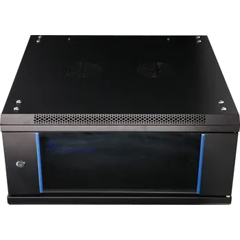 Rozvaděč Extralink 4U 600x600 Černá | Racková skříň | montovaná na zdi