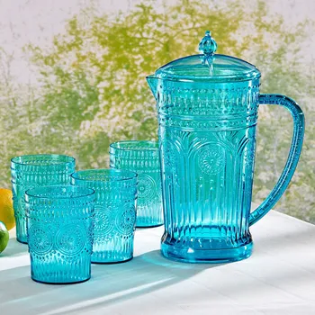 Dámské pantofle 3Pagen Konvice se 4 sklenicemi modrá