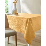 Blancheporte Žakárový ubrus s motivem květin žlutá čtverec 150x150 cm