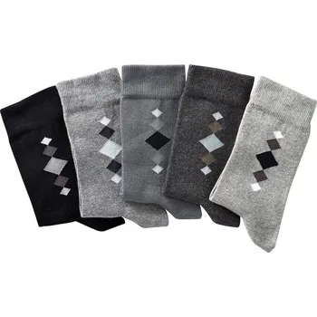 Pánské ponožky Blancheporte Ponožky s barevným motivem, sada 5 párů šedý melír 43-46