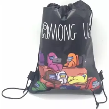 Školní sáček Sáček na přezůvky - AMONG US - černý 1 (Značka: TAKARA TOMY)