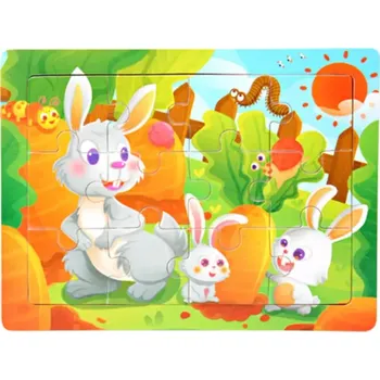 Puzzle Dřevěné puzzle pro nejmenší (M) - KRÁLÍČEK (Značka: SKXNIER)