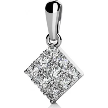 Přívěsek Couple, Zajímavý přívěsek Mia, bílé zlato se zirkony, 585-68-2-0594.1B00.0.00.001.23