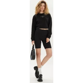 Dámská móda Tommy Jeans Cyklistické šortky Badge DW0DW17773 Černá Slim Fit L