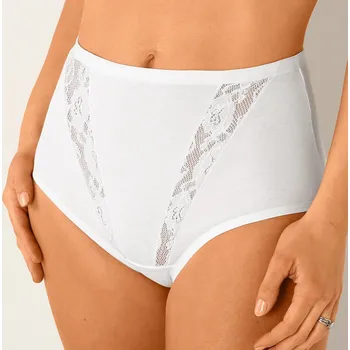 Kalhotky Blancheporte Sada 4 kalhotek maxi se zeštíhlujícími vsadkami bílá 46/48