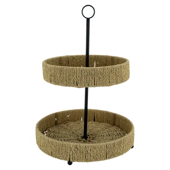 Dekorativní tác Étagère, ø 30 × 45 cm, kov, papír 773461