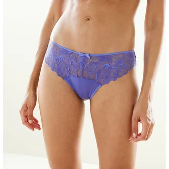 Kalhotky Dim Slipové kalhotky Generous z krajky a mikrovlákna fialová 44