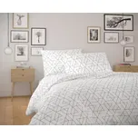 Kvalitex Bavlněné povlečení NORDIC COLLECTION Frida bílá bílá/černá jednolůžko 140x200 + 70x90 cm