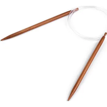 Jehlice Kruhové jehlice bambusové č. 3; 3,5; 4; 4,5; 5; 5,5; 6; 6,5; 7; 8 - 7 (6 mm) bambus tmavý