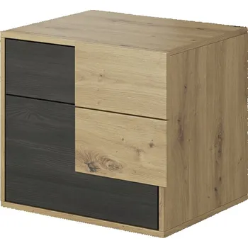 Noční stolek Noční stolek Bafra dub artisan/černá borovice norská