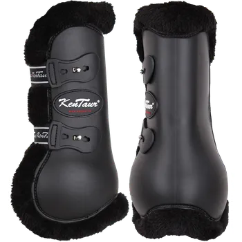 Koňské kamaše Kentaur Přední kamaše pro koně s beránkem MEGA JUMP Barva: Černá, Velikost: L, Beránek: Černá