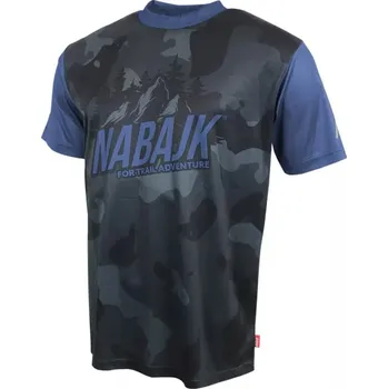 cyklistický dres Dres - NABAJK Kubba SS 2024 - Black Camo / Dark Blue XXL