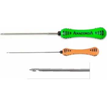 Boilies SAENGER Anaconda jehla Boilie Needle Long 12,5 cm, oranžová