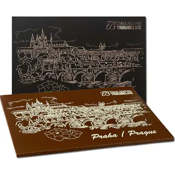 Čokoláda Čokoládovna Troubelice Velká čokoláda s reliéfem PRAHA, 120g Varianta: mléčná 51%