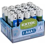 EXTOL ENERGY baterie zink-chloridové, 20ks, 1,5V AAA (R03)