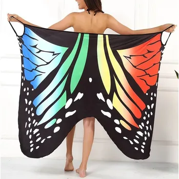 Dámské plavky Plážový přehoz (pareo) motýlek - butterfly Barva: Červená, Velikost: 5XL