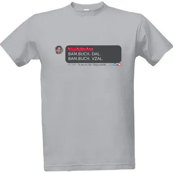 Pánská móda Tričko s potiskem Bam Buch Dal - tmavý motiv pánské