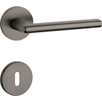 Dveřní kování AT - KALMIA - R 7S rozety BB, klika/klika T - Titan