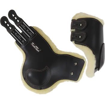 Sport Kentaur Zadní kamaše pro koně s pravým beránkem ROMA Barva: Černá, Velikost: Full