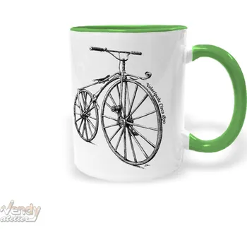 Hrnek - Velocipede Circa 1870 Barva: Zelená