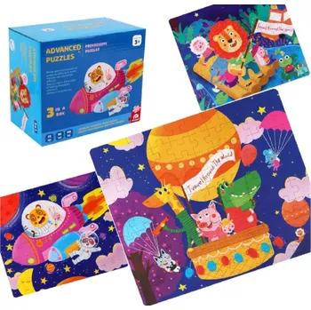 Puzzle Puzzle 3 v 1 (272 ks) - ZVÍŘÁTKA (Značka: COOGAM)