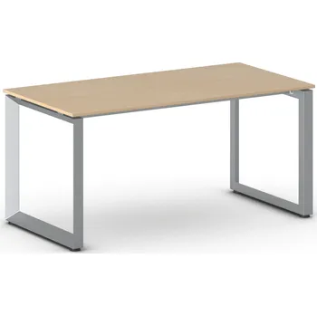 Psací stůl B2B Partner Kancelářský stůl PRIMO INSPIRE, 160x80 cm, šedostříbrná podnož, buk