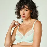 Blancheporte Zmenšující podprsenka z krajky a mikrovlákna, s kosticemi zelená 95C