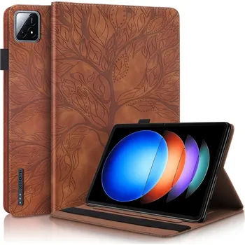 Pouzdro na tablet VSECHNONAMOBIL 74084 ART TREE Zaklápěcí pouzdro pro Xiaomi Pad 6S Pro hnědé