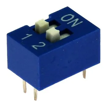 Kaifeng DIP přepínač 2pólový RM2.54 modrý