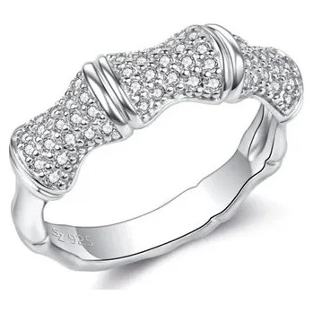 Prsten Stříbrný prsten SEINERZEIT Bambus 54 SZA-1990-310-54