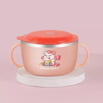 Termoska Nerezová termo miska s víčkem - PRASÁTKO - 450 ml (Značka: MACROUPTA)