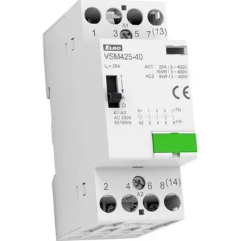 Stykač VSM425-04 230V AC Instalační stykač s manuálním ovládáním 4x25A 209970700068