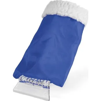 Autoškrabka SOLDEU. Škrabka na led s rukavicí - Královská Modrá, Firemní dárkové předměty s vlastním potiskem