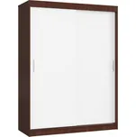 Šatní skříň posuvná 150 cm CLP MONO wenge/bílá