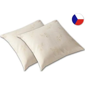 Dekorativní polštářek Damaškový dekorační polštářek 40x40 EXCELLENT DIAMANT Pírka malá vanilková