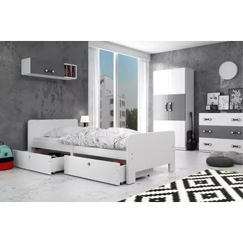 Postel Dětská postel AREK 80x200 cm - bílá Bílá